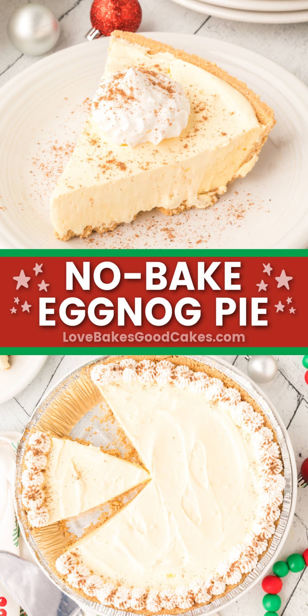 NoBake Eggnog Pie Love Bakes Good Cakes