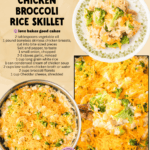 CHEESY CHICKEN BROCCOLI RICE SKILLET FACEBOOK COLLAGE 1