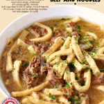 slow cooker beef and noodles facebook collage 1