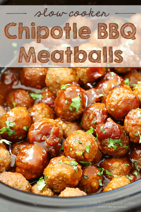 slow cooker chipotle bbq meatballs