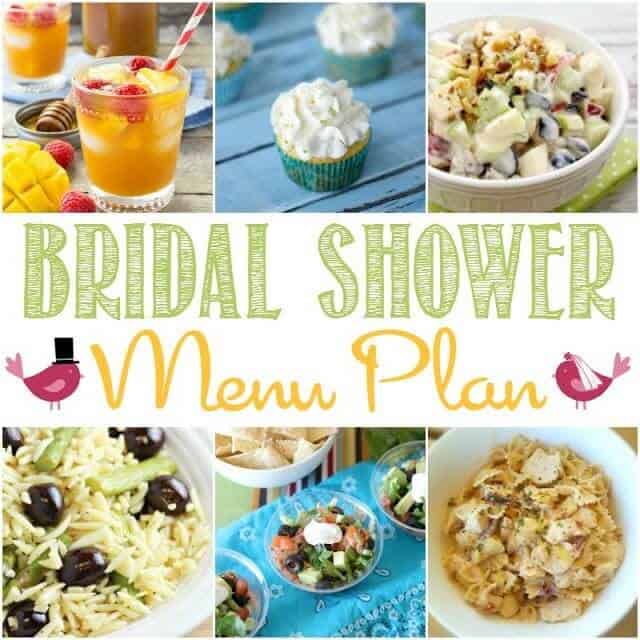 bridal shower menu plan