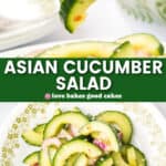 asian cucumber salad pin collage