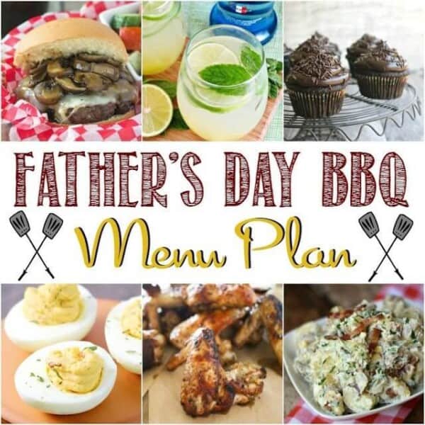 Father's Day BBQ Menu Plan collage.
