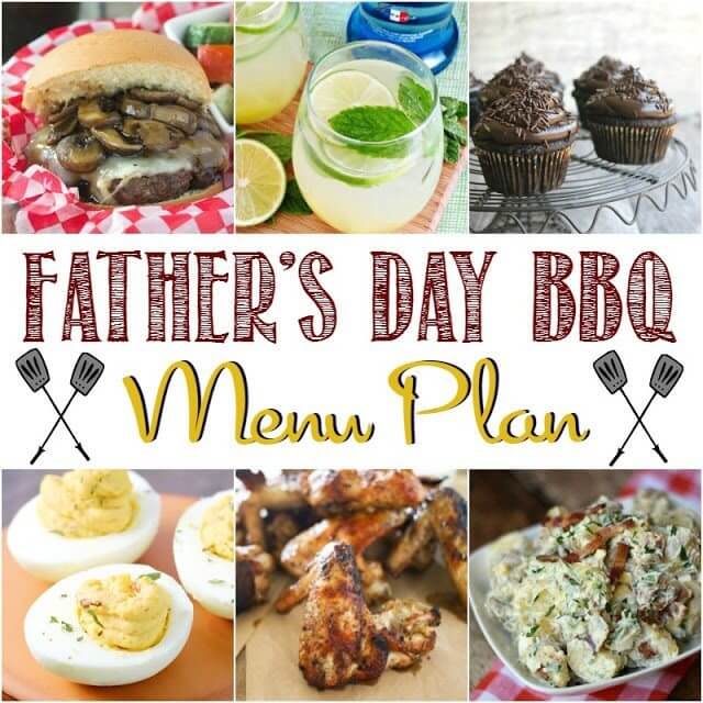 Father's Day BBQ Menu Plan collage.