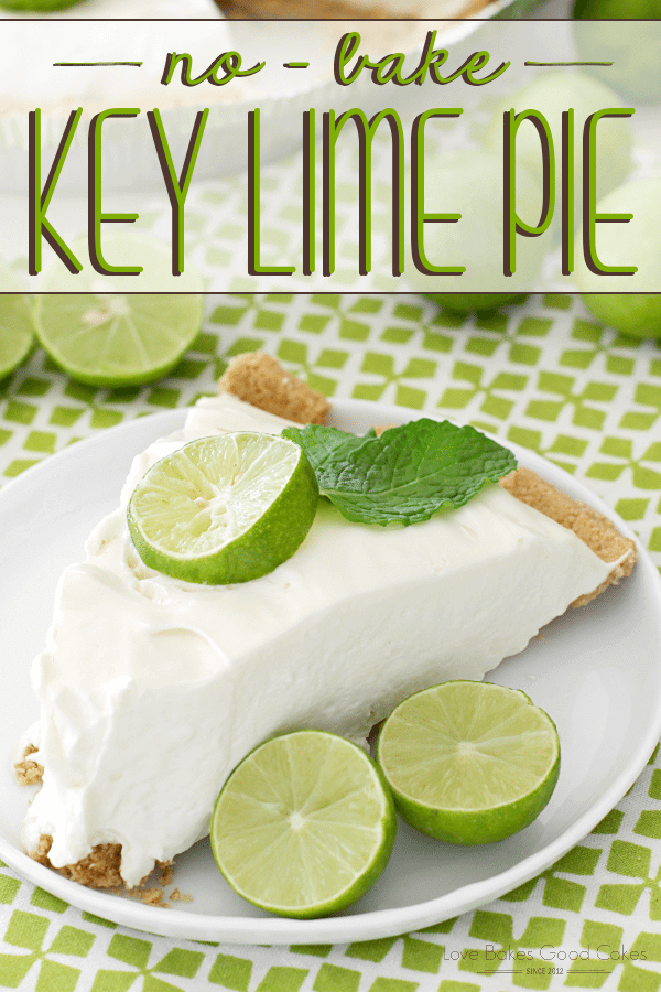 No-Bake Key Lime Pie on a plate with fresh limes.