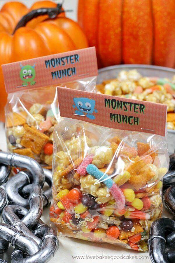 Halloween Monster Munch in bag.