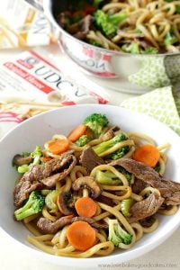 Hoisin Beef Noodle Stir Fry - Love Bakes Good Cakes