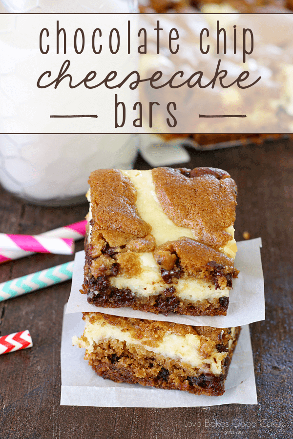 Chocolate Chip Cheesecake Bars