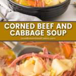 corned beef and cabbage soup pin collage