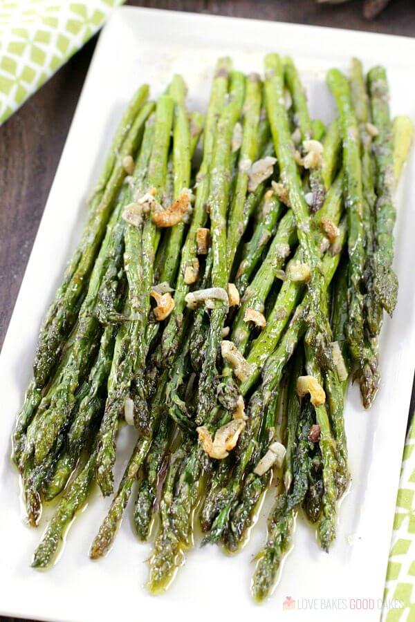 This Oven-Roasted Asparagus makes a quick and easy side dish for any meal. We especially enjoy this recipe in the Spring when asparagus is abundant. You'll be amazed at how a few simple ingredients turn asparagus into an addictively-delicious vegetable dish everyone will love!