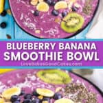 blueberry banana smoothie bowl