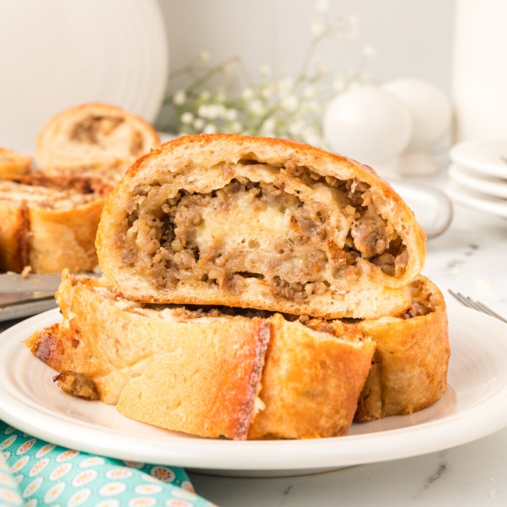 sausage bread slices