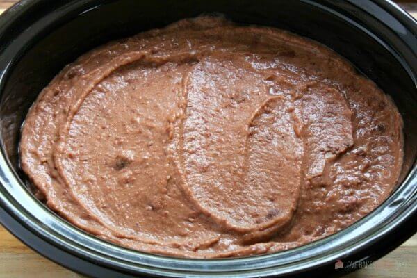 Slow Cooker Refried Beans in a bowl.