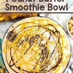 Change up your boring breakfast routine with this Chocolate Peanut Butter Smoothie Bowl! Add your favorite toppings for a delicious morning treat!