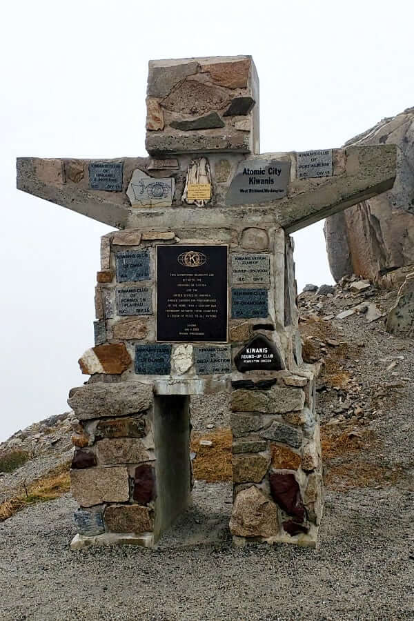 An Alaskan statue a long the highway near Skagway Alaska.