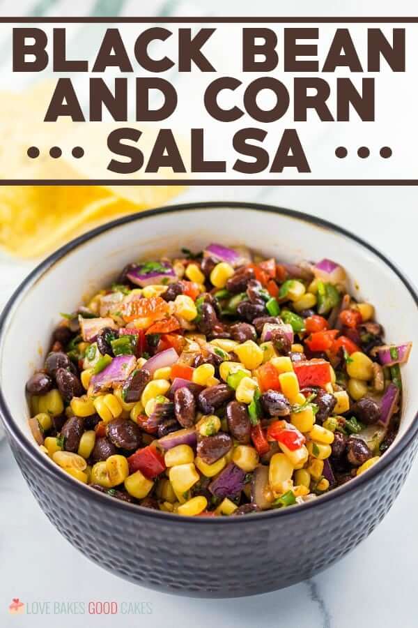 Black Bean and Corn Salsa in a bowl.