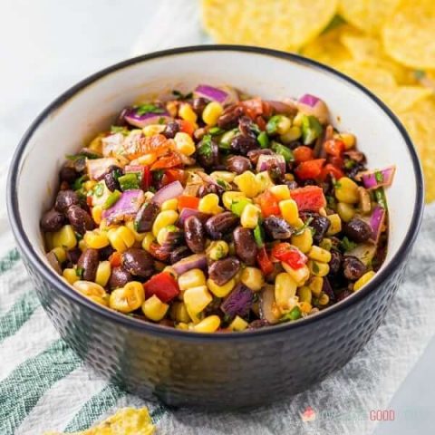 Whether for your summer party or for your next game day tailgate, this Black Bean and Corn Salsa is the perfect appetizer when served with some tortilla chips! Also great served over fish, chicken, pork, and beef as a salsa. 