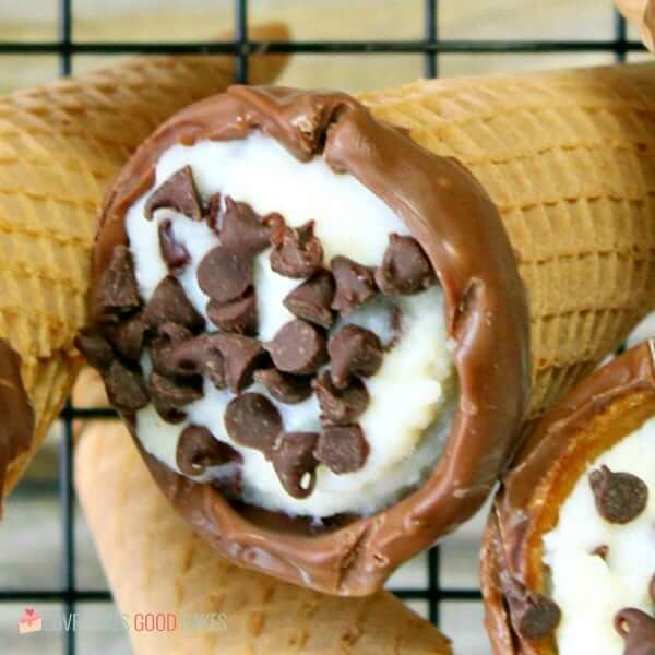 Skip all the fuss needed with traditional cannoli. Try these easy to make Cannoli Cones instead. A simple sugar cone filled with sweet, creamy ricotta filling.