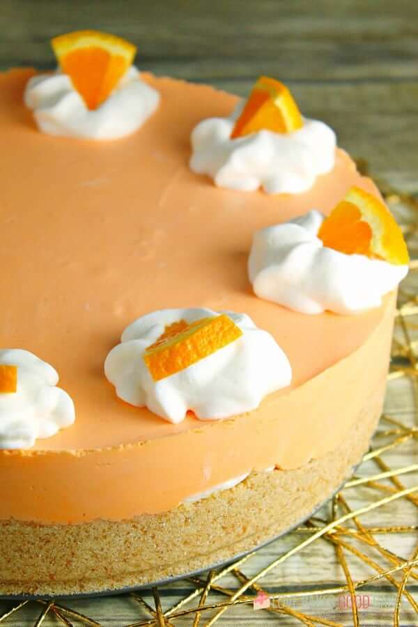 No-Bake Orange Creamsicle Cheesecake.