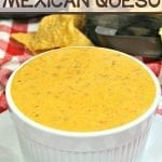 Instant Pot Mexican Queso is perfect for game day or your next fiesta! Everyone will love this cheesy dip filled with seasoned beef, chilies, and tomatoes!