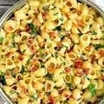 One Pot Creamy Bacon Spinach Pasta