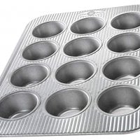 Cupcake and Muffin Pan, 12 Well, Nonstick & Quick Release Coating, Made in the USA from Aluminized Steel