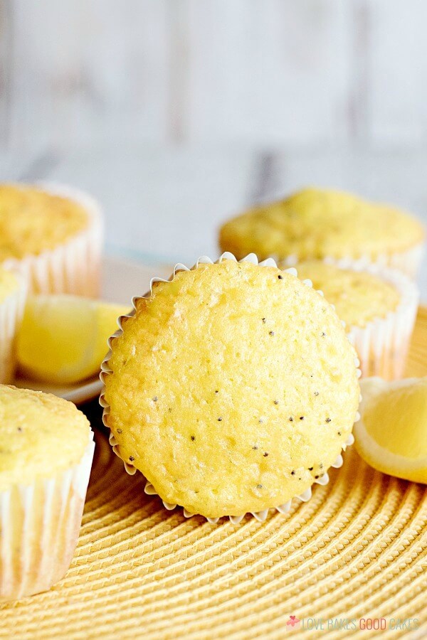 Lemon Poppy Seed Muffins close up.