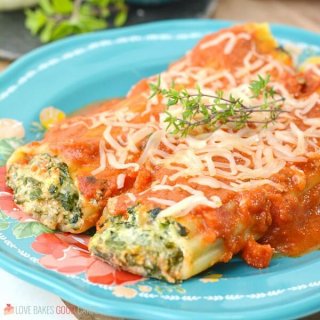 square picture Spinach Ricotta Manicotti