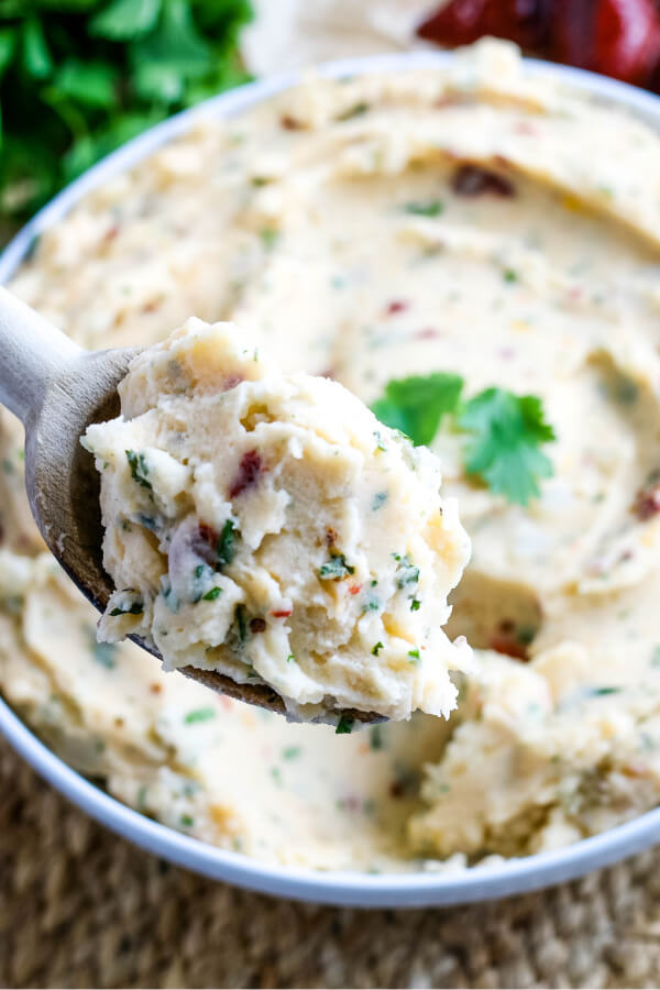 spoonful of mashed potatoes