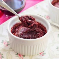 Deep Dish Gluten Free Red Velvet Brownies for Two