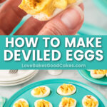 how to make deviled eggs pin collage