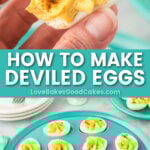 how to make deviled eggs pin collage