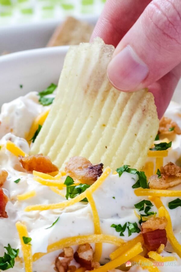 Potato chip in dip