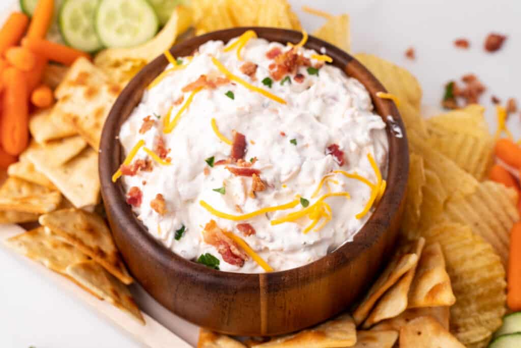 appetizer spread with million dollar dip