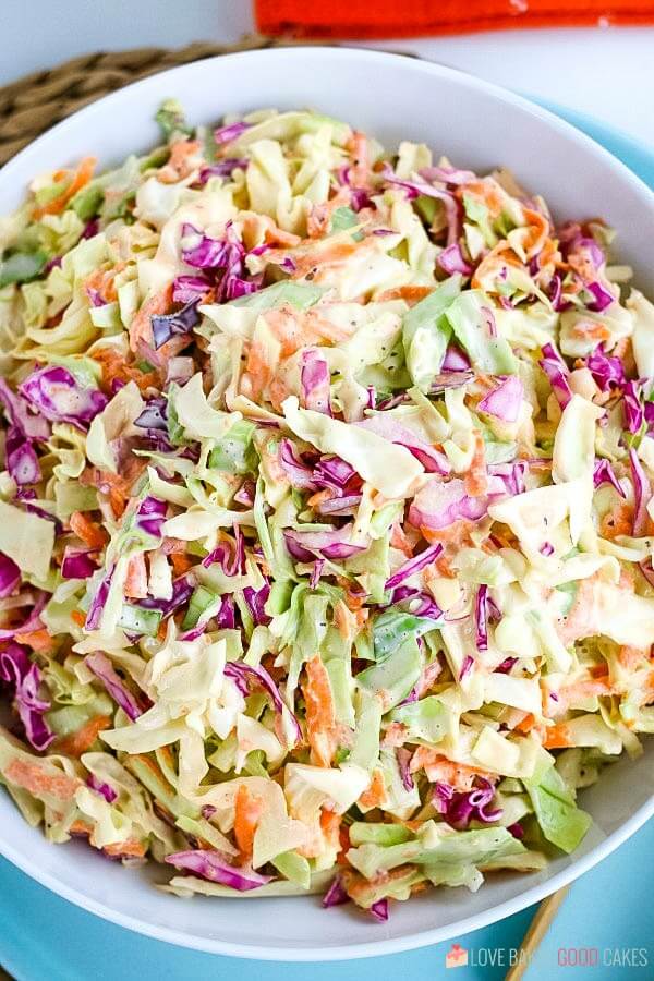 coleslaw in a bowl