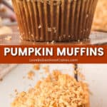 pumpkin muffins pin collage