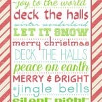 This Christmas Printable is free and perfect for the holiday season! It adds a festive touch wherever you choose to display it. 