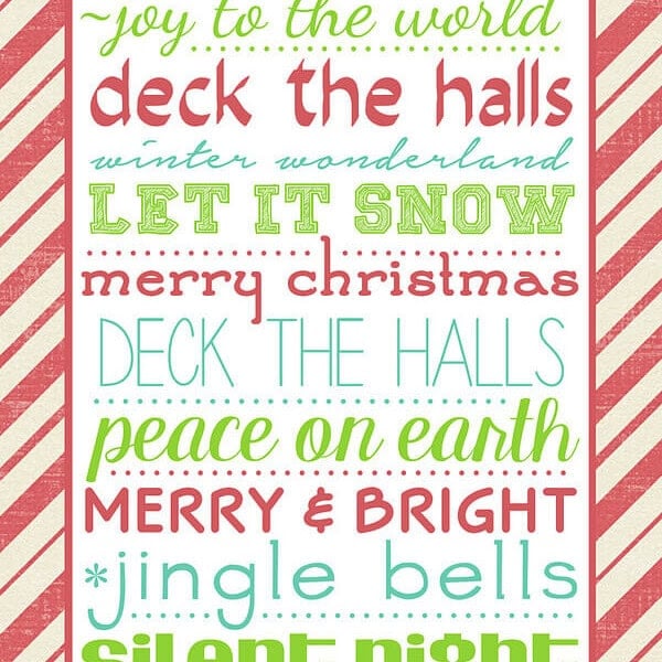 This Christmas Printable is free and perfect for the holiday season! It adds a festive touch wherever you choose to display it. 