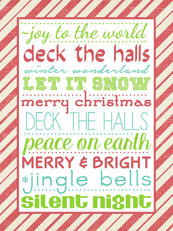 This Christmas Printable is free and perfect for the holiday season! It adds a festive touch wherever you choose to display it. 
