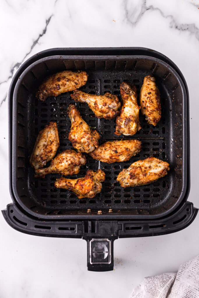 chicken wings in air fryer basket