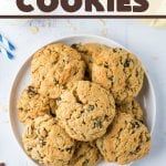 raisin cookies on a cplate