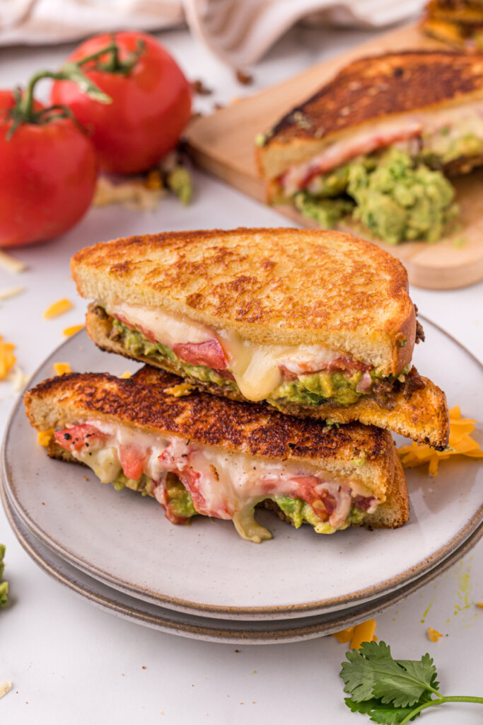 taco grilled cheese on plate