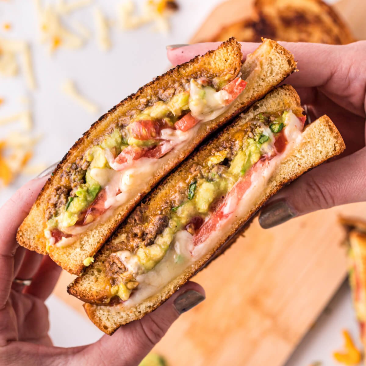 Taco Grilled Cheese Sandwich - Love Bakes Good Cakes