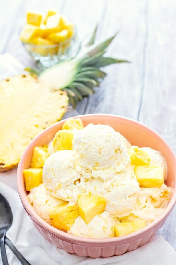 NoChurn Pineapple Ice Cream Love Bakes Good Cakes