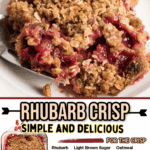 rhubarb crisp facebook collage