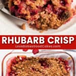 rhubarb crisp pin collage