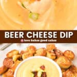 beer cheese dip pin collage