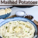bowl of mashed potatoes cooked in electric pressure cooker
