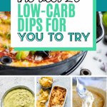 collage of 20 low-carb dips