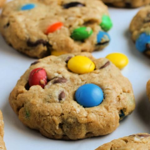 closeup of monster cookie